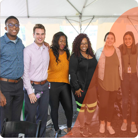 Group of diverse Direct Supply intern employees and mentor